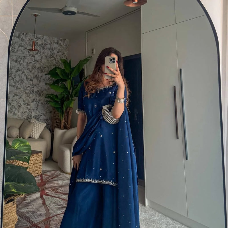 Royal Handmade Chermouse Silk 3-Piece Luxury Suit